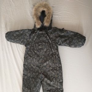 WHEAT Gray Snowsuit - 18months